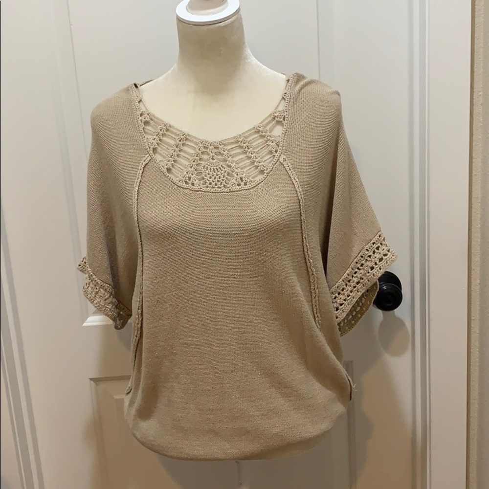 JOSEPH A. Knit Crochet boho top